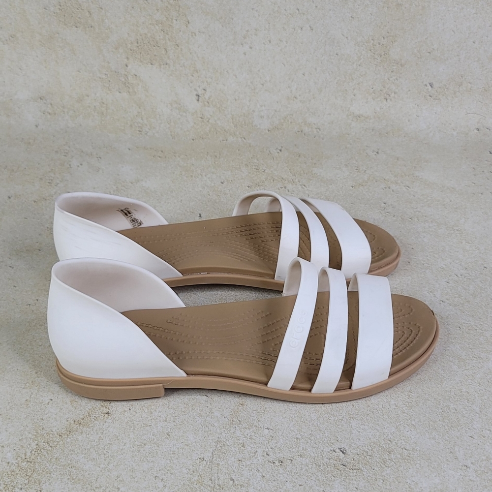 Crocs Womens Tulum Open Flat Sandals Size 8
